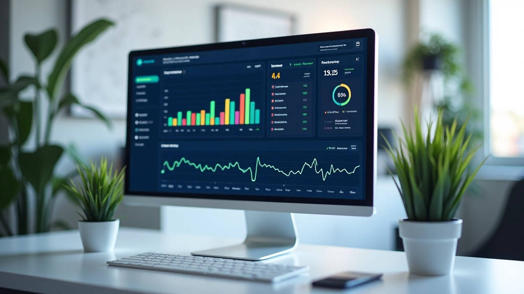 Tableau de bord d'analyse financière affichant graphiques de revenus et dépenses, avec codes couleur pour les catégories